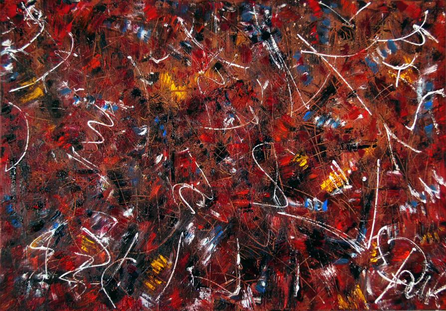 indian painting, la corrida