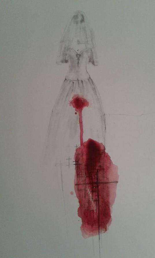 Nozze di sangue n 1 - Tecnica mista su carta 2015