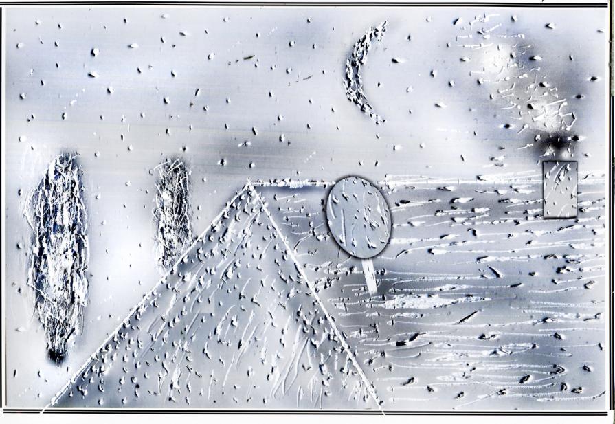 graffi in un monocromo in una notte d'autunno.