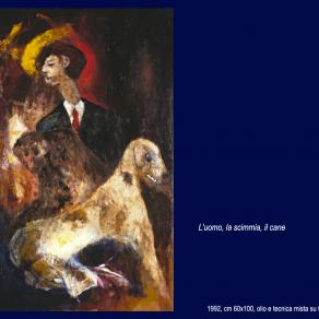 l'uomo la scimmia il cane