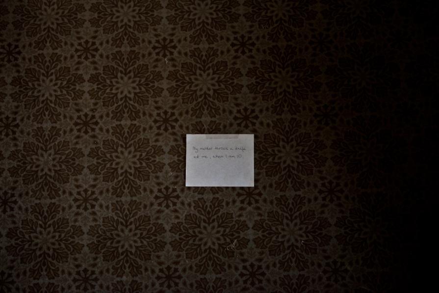 My mother throws a knife at me. I am 10. My mother throws a knife at me. I am 10.