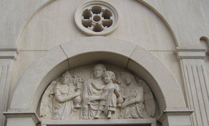 madonna col bambino e angeli