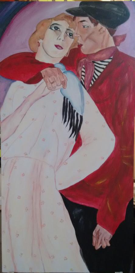 COUPLE or THIEF AND PROSTITUTE-Boris Grigoriev (falso d'autore) 