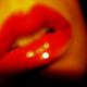 Lips in red