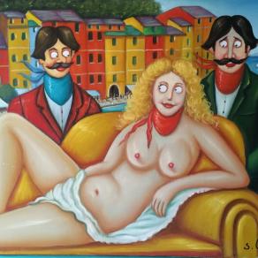 Salvo Lombardo - Elena - olio su tela - 80 x 60