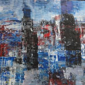 Andreas Gutt - Astratto - acrilico su tela - 70 x 50