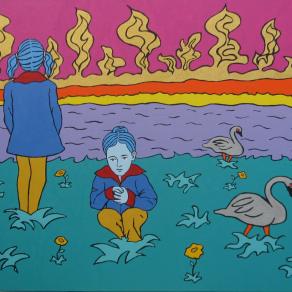 Landscape with Two Little Girls II (Vi and Gê II)