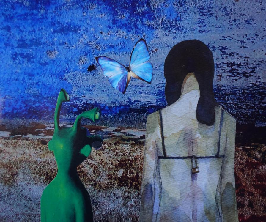 Guardando una farfalla