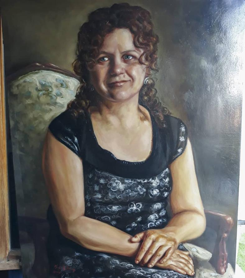 Ritratto olio su tela