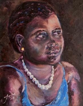 Women in a Blue Shirt