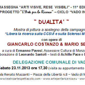 Invito Mostra personale di Giancarlo Costanzo e Mario Serra in Sala Mazzanti a Vado (BO) Invito Mostra personale di Giancarlo Costanzo e Mario Serra in Sala Mazzanti a Vado (BO)