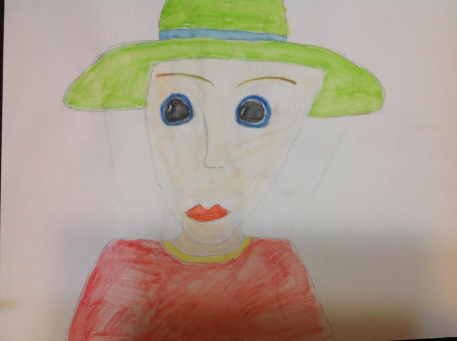 Quadro di Elisa: "signora che decide dove andare in vacanza"