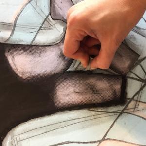 Per i bordi;pastello ad olio Per i bordi;pastello ad olio