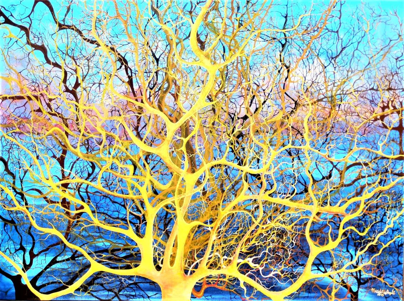 I participated in "The Garden of Soul", Virtual Art Exhibition, with the painting "The embrace of love" and "In search of the sky" I participated in "The Garden of Soul", Virtual Art Exhibition, with the painting "The embrace of love" and "In search of the sky"