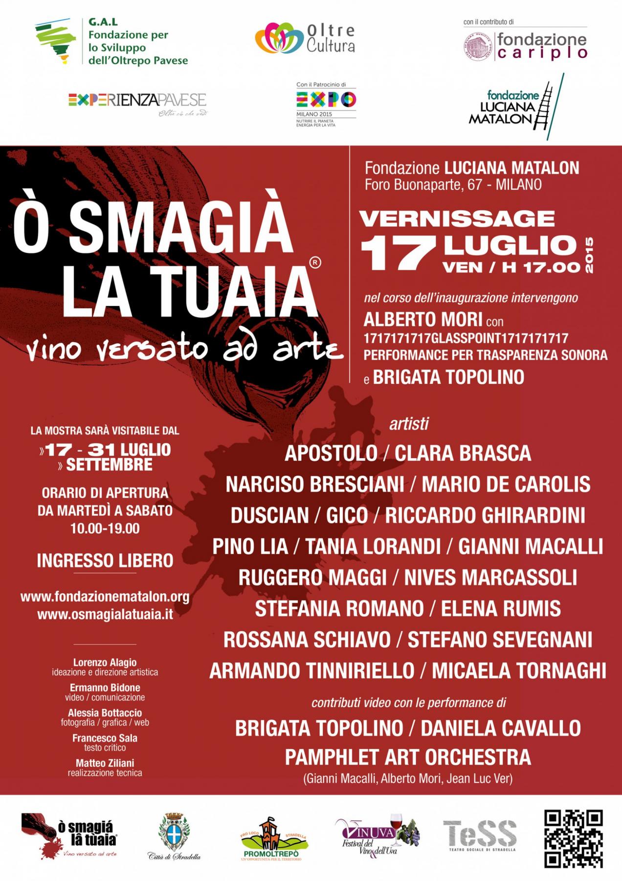 O' SMAGIA' LA TUAIA. Vino versato ad Arte O' SMAGIA' LA TUAIA. Vino versato ad Arte