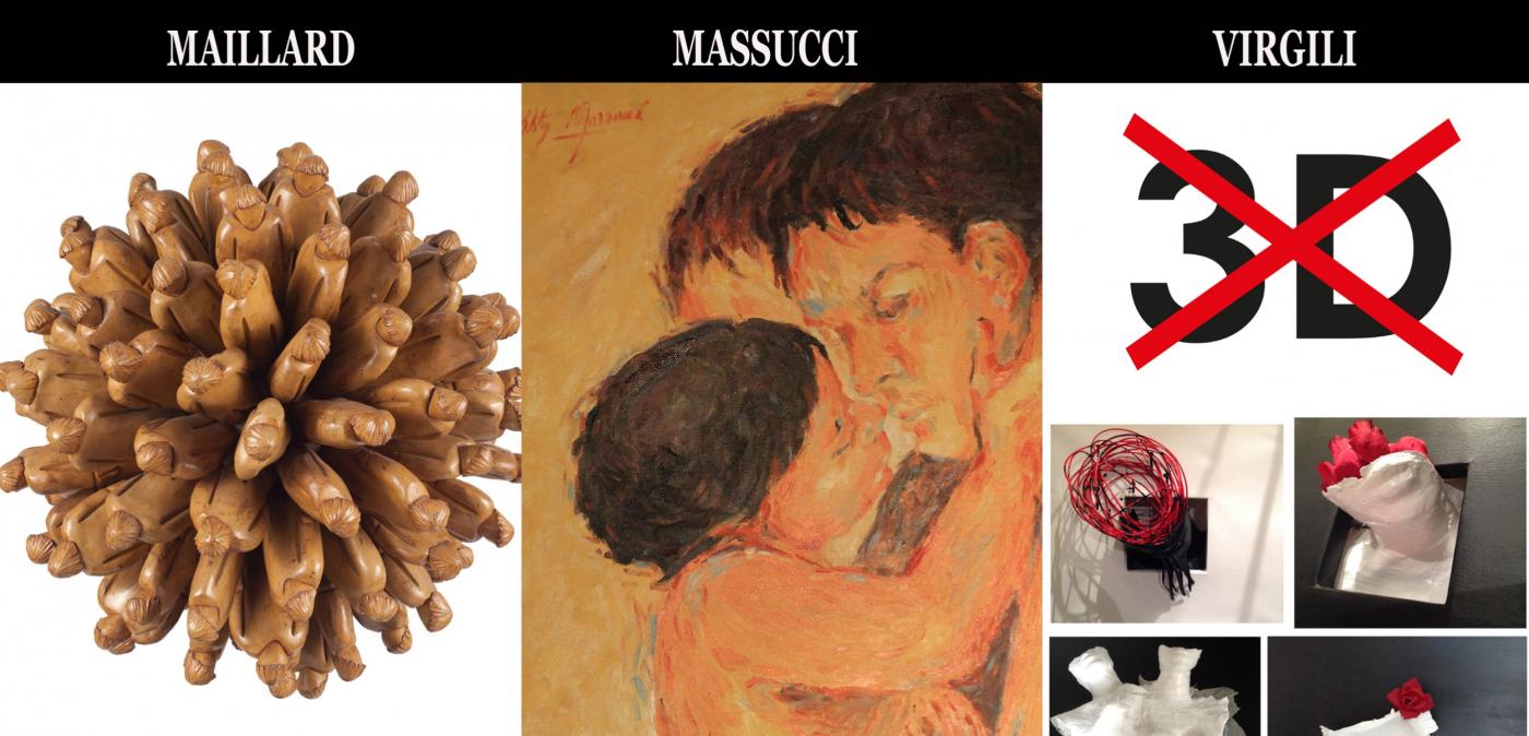 Solo exhibition of Vincent Maillard, Roberta Massucci and Maurizio Virgili presentation by Giorgio Grasso