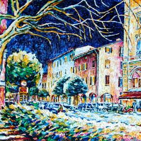 Bologna : Via Righi di notte