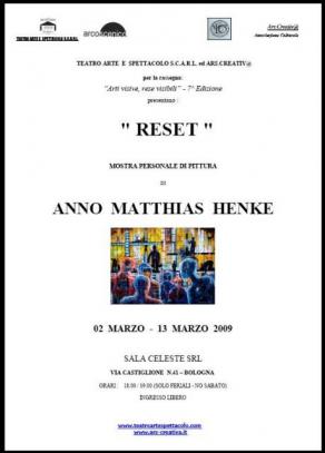 Locandina Mostra Anno Matthias Henke Sala Celeste Bologna Locandina Mostra Anno Matthias Henke Sala Celeste Bologna