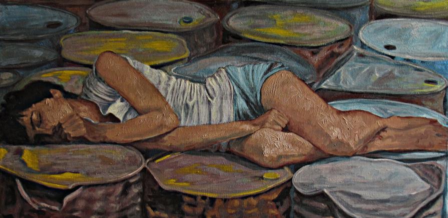 Uncomfortable sleeping.