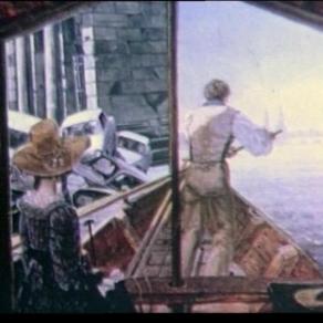 Fotogramma dal film "Cosa succede in periferia?", super 8 mm, colore, sonoro magnetico, 1971