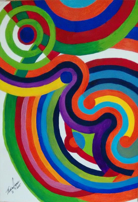 COMPOSITION NR 016 – "Circles intertwined 007" – By EURICO HAAN – 2015