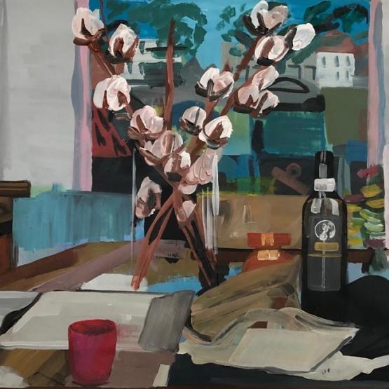 The table and the red cup