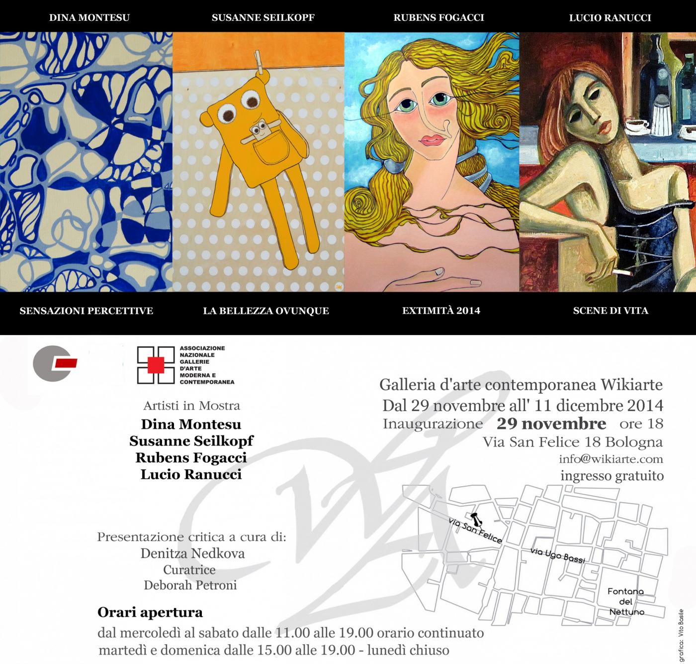 Mostra personale di D. Montesu, S. Seilkopf, R. Fogacci, L. Ranucci Mostra personale di D. Montesu, S. Seilkopf, R. Fogacci, L. Ranucci