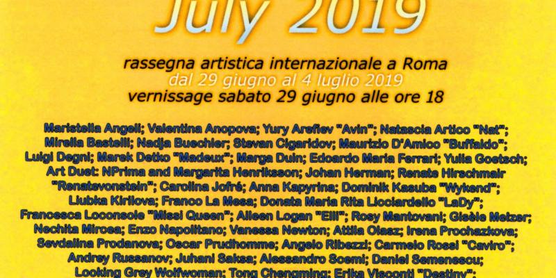 Maristella Angeli, espone un suo dipinto a “Art in Rome July 2019”