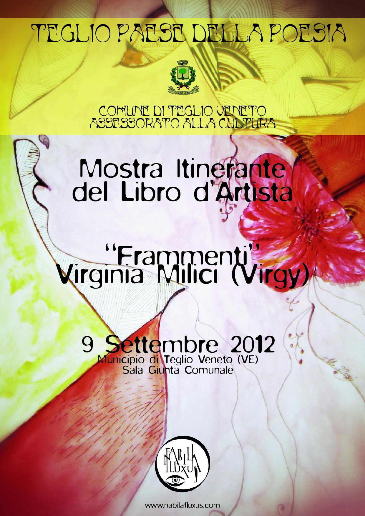 of Virginia Milici (Virgy). "Fragments" Side by side on display a selection of books D'Artist