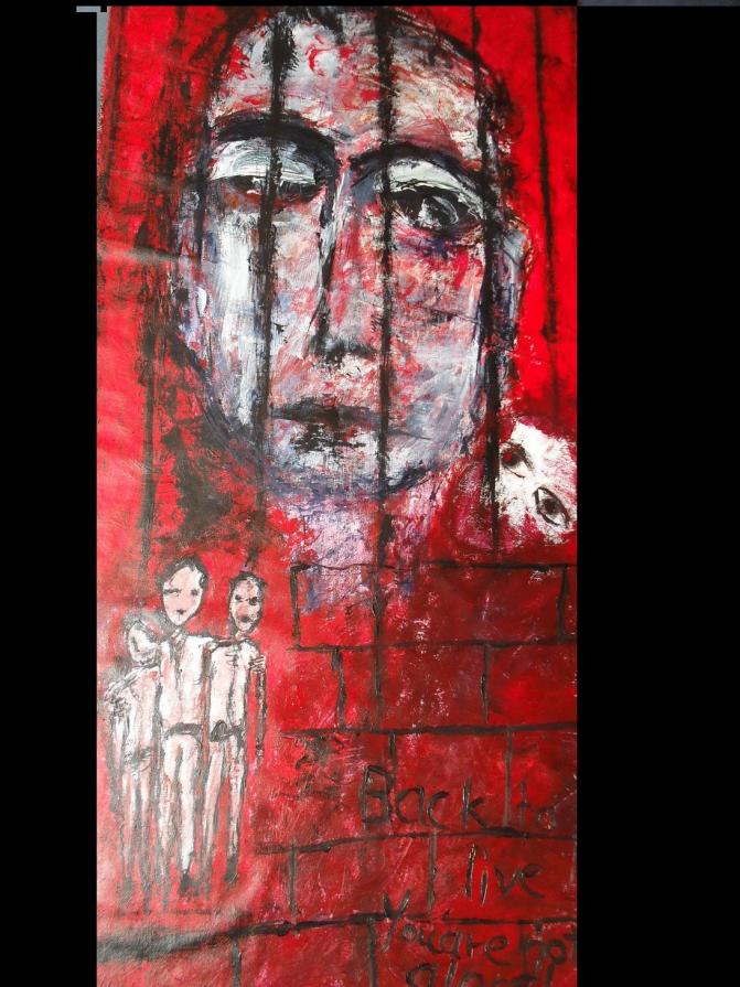 -Back to live,you are not alone-Acryl auf Tuch 176 x 83 cm