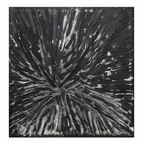 Presente Infinito II - malta, pasta cementizia, colla vinilica - su tela - cm.104x100 - Anno 2010