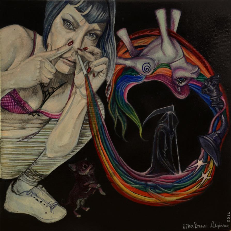 from the series : "Habits - follow The Rainbow not the Whiterabbit" . Rainbow I : playing Chess wit from the series : "Habits - follow The Rainbow not the Whiterabbit" . Rainbow I : playing Chess wit