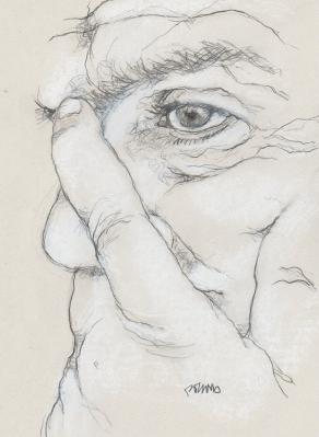 detail of self-portrait