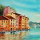 Marek Koziol (Polonia) - Portofino - olio tela - 40 x 30