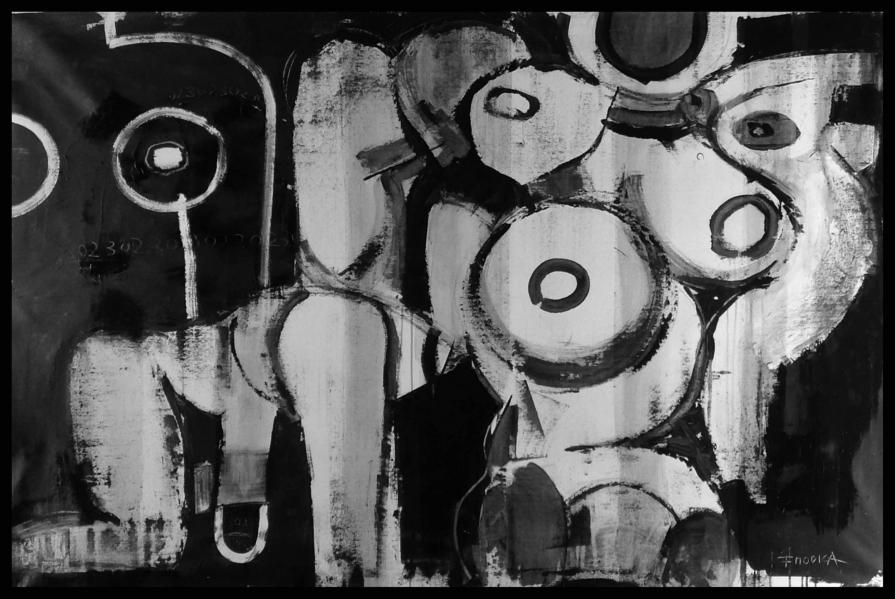 Fabio Modica - Mercification VI - mixed media on canvas - 59x50 inches