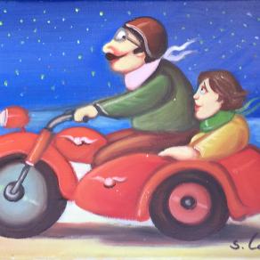 Salvo Lombardo - Chiaro di luna - olio su tela - 30 x 20