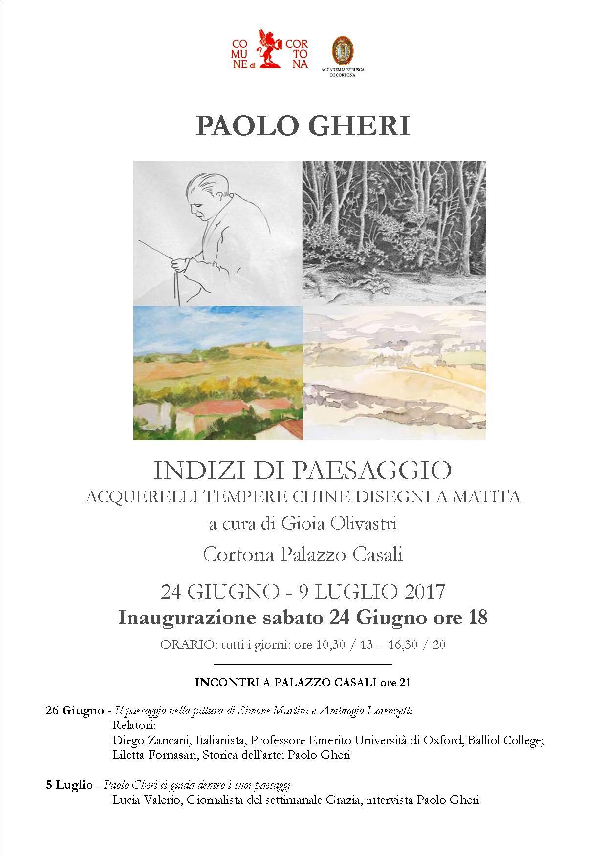 INDIZI DI PAESAGGIO, acquerelli, tempere, chine, disegni a matita