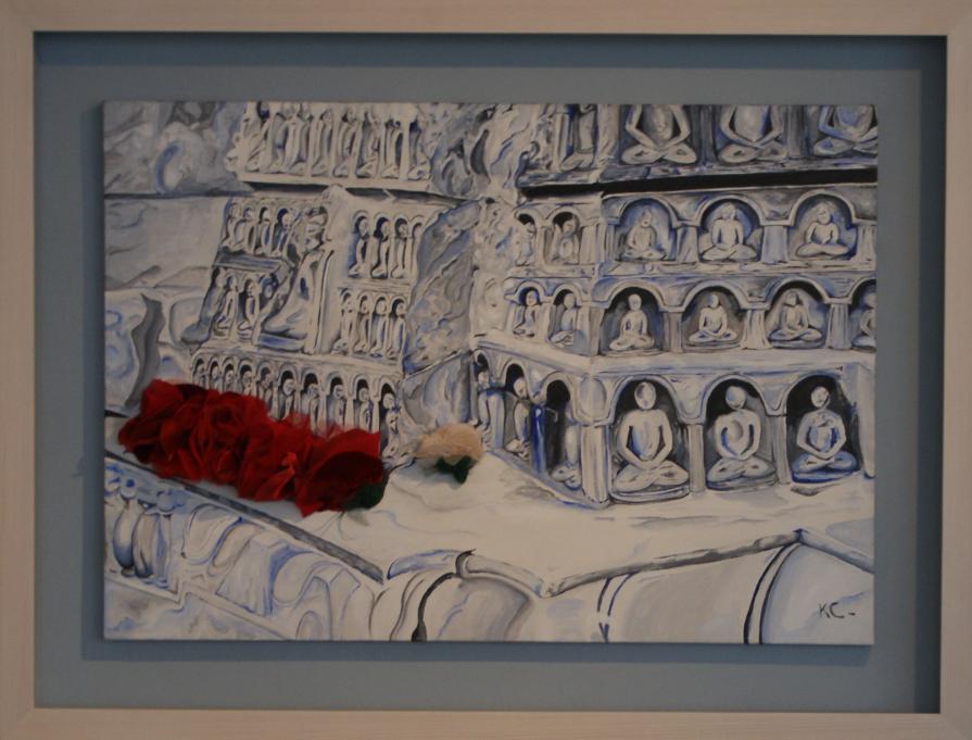 ROSES AT TEMPLE ROSES AT TEMPLE