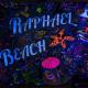 LOGO RAPHAEL BEACH- ILLUIMINAZIONE AL BUIO DIPINTO SU COMMISSIONE INNOVAZIONE TECNICA