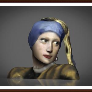 Ragazza con orecchino in 3D