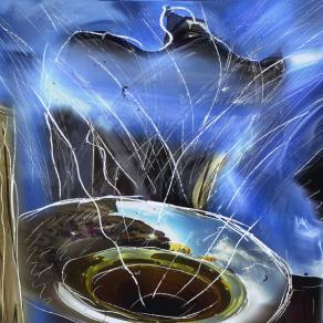 Suona la Fanfara nella Piazza del Duomo a Parma.