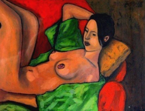Gianni Mileo (Italia) - Nudo - Olio su cartone 35 X 50
