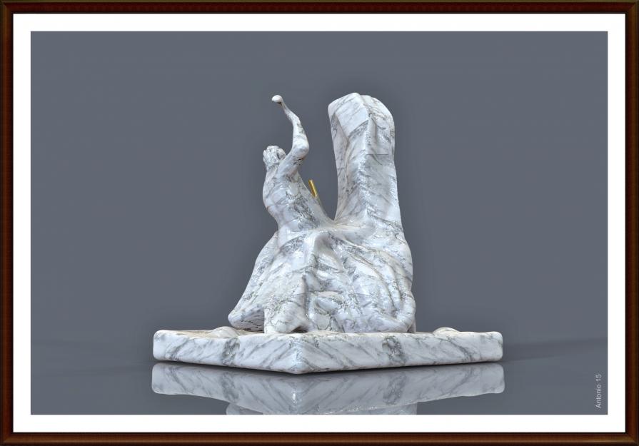 Il Cavatore - fuso nella sua materia