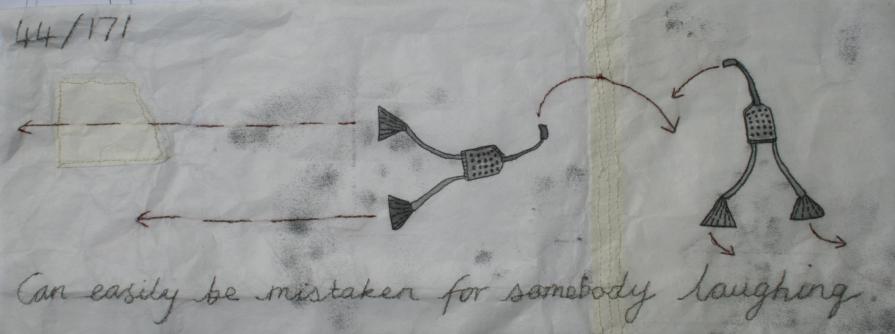 can easily be mistaken for somebody laughing