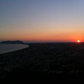 tramonto su Terracina