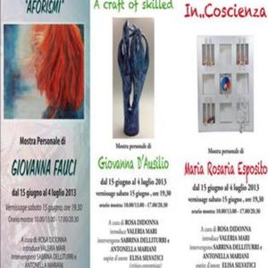 Three staff “Afoismi” “A craft of skilled “ “ In..Coscienza”