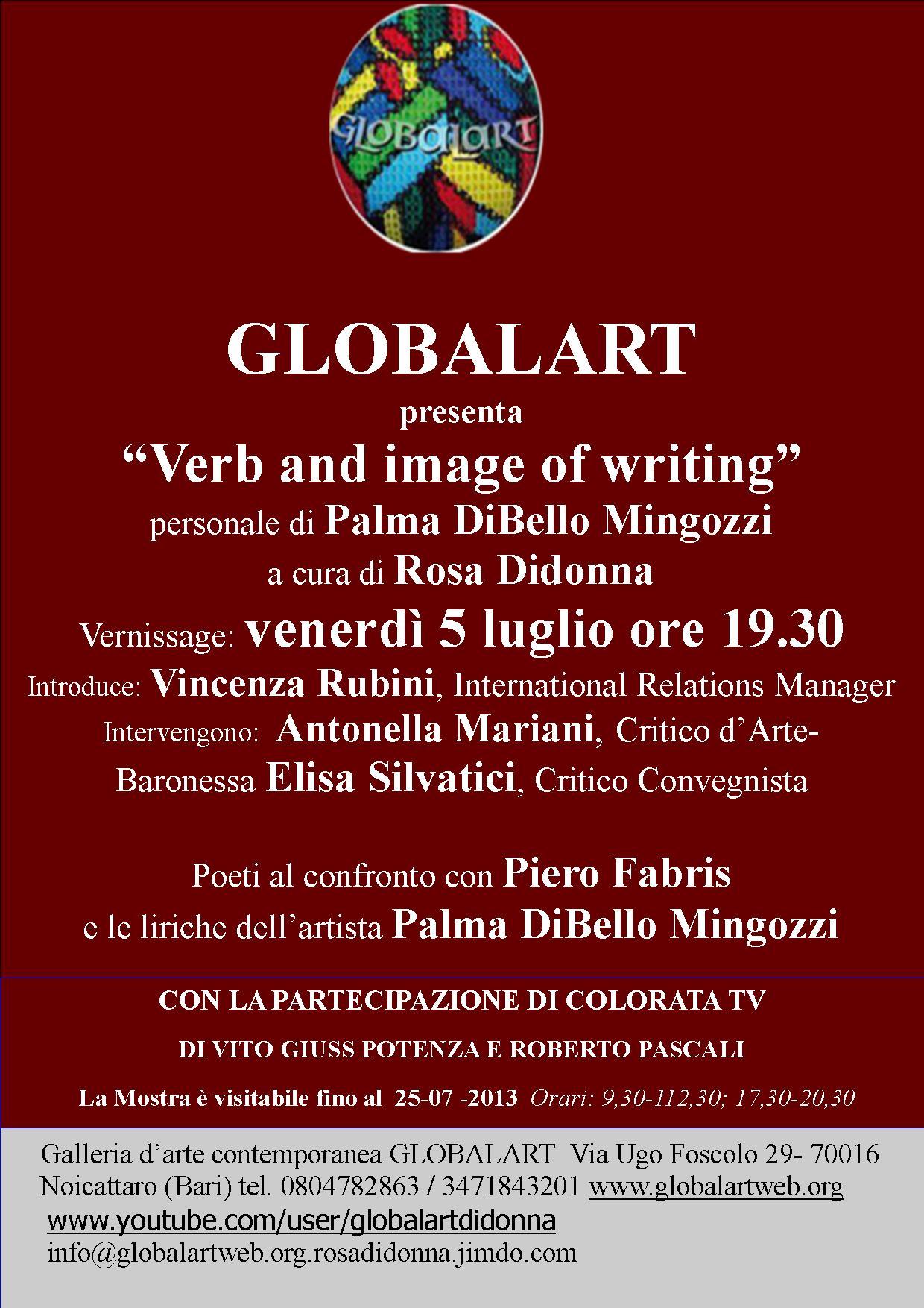 “Verb and image of writing”