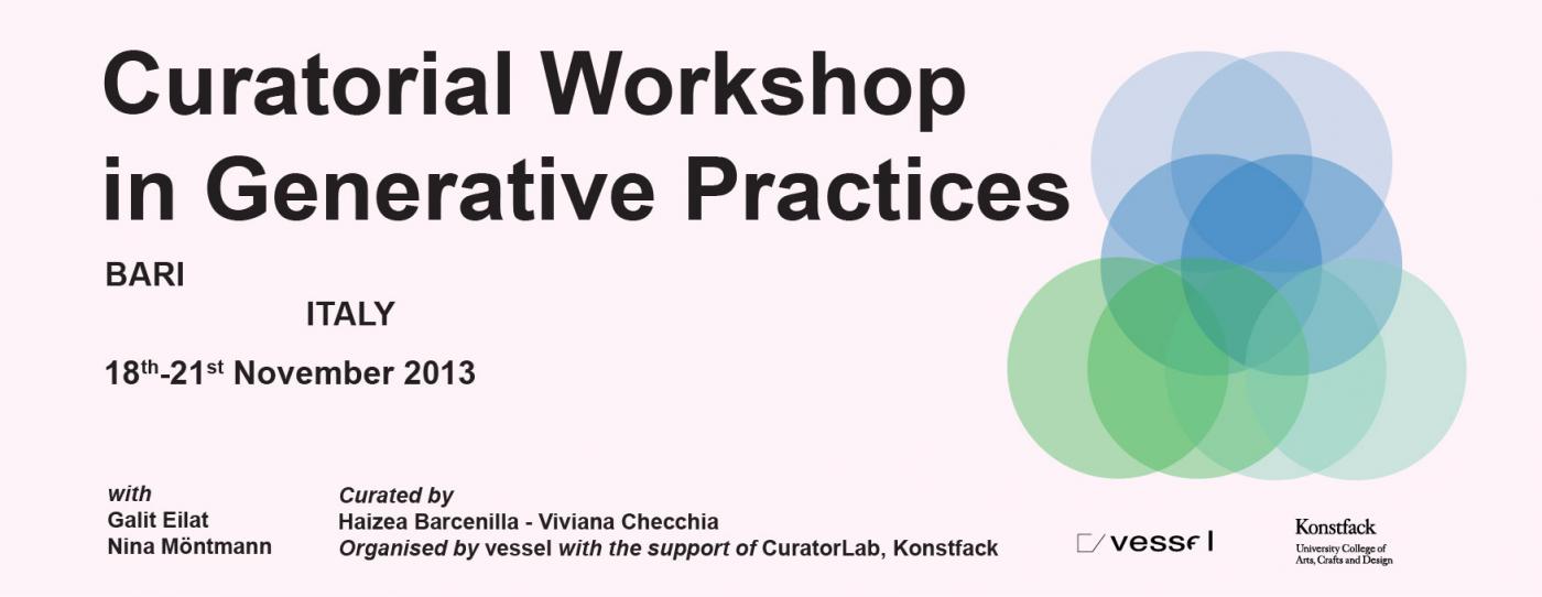 Curatorial Workshop in Generative Practices Curatorial Workshop in Generative Practices