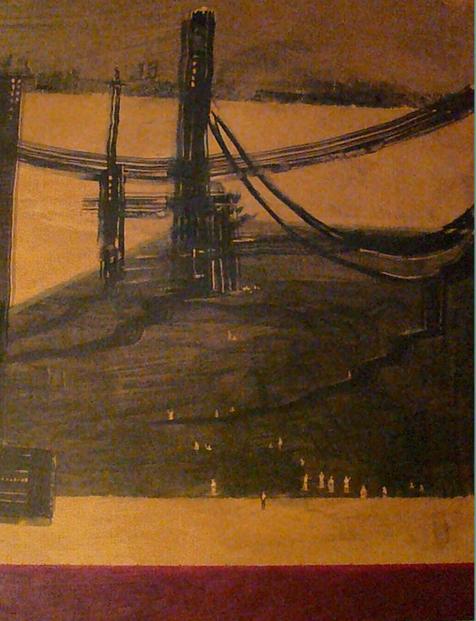 Grande piscina nera (dittico- pannello n 1) 