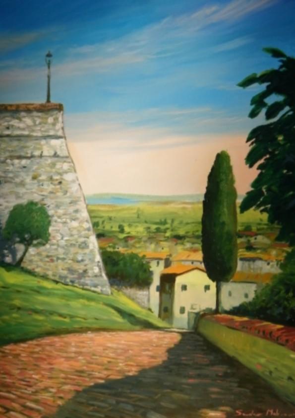 passeggiando per la costarella sotto al baluardo a Colle..